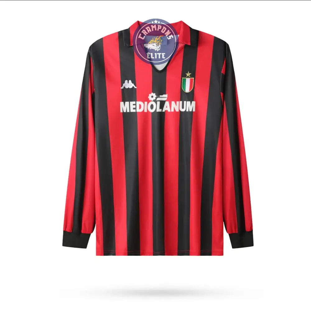 AC Milan 1988/89 Domicile à manches longues