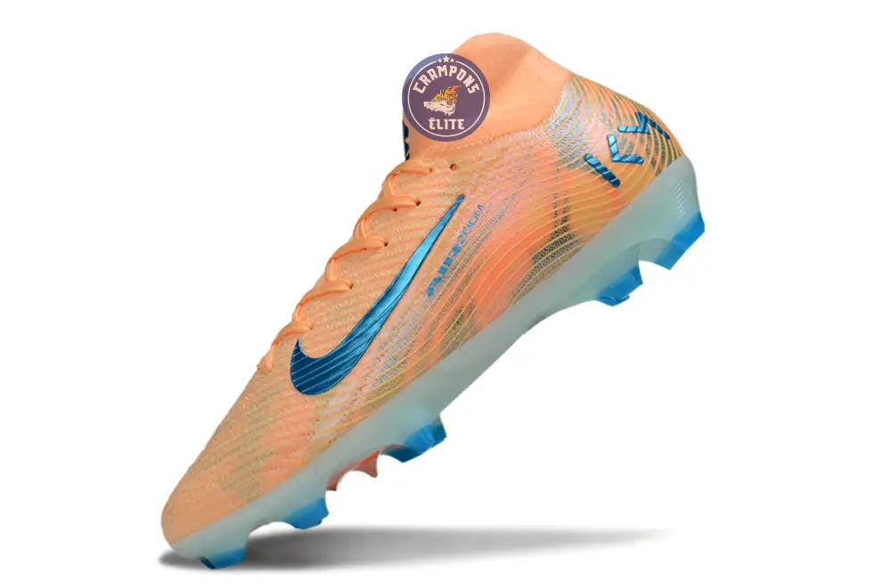 Image of Air Zoom Mercurial Superfly 10 FG Kylian Mbappe - Orange/Bleu turquoise