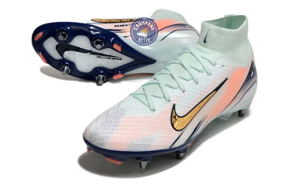 Air Zoom Mercurial Superfly 10 SG - Bleu Turquoise/Bleu Marine/Orange/Doré