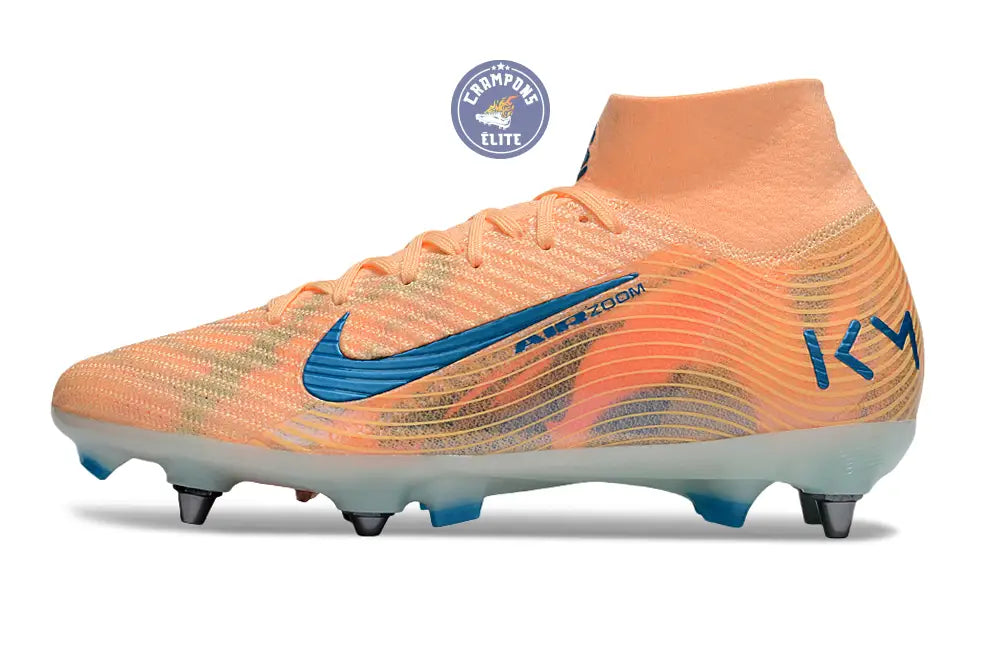 Air Zoom Mercurial Superfly 10 SG Kylian Mbappe - Orange/Bleu turquoise SG