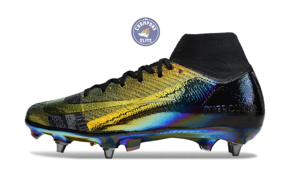 Image of Air Zoom Mercurial Superfly 10 SG Soft Ground - Doré/Noir/Bleu