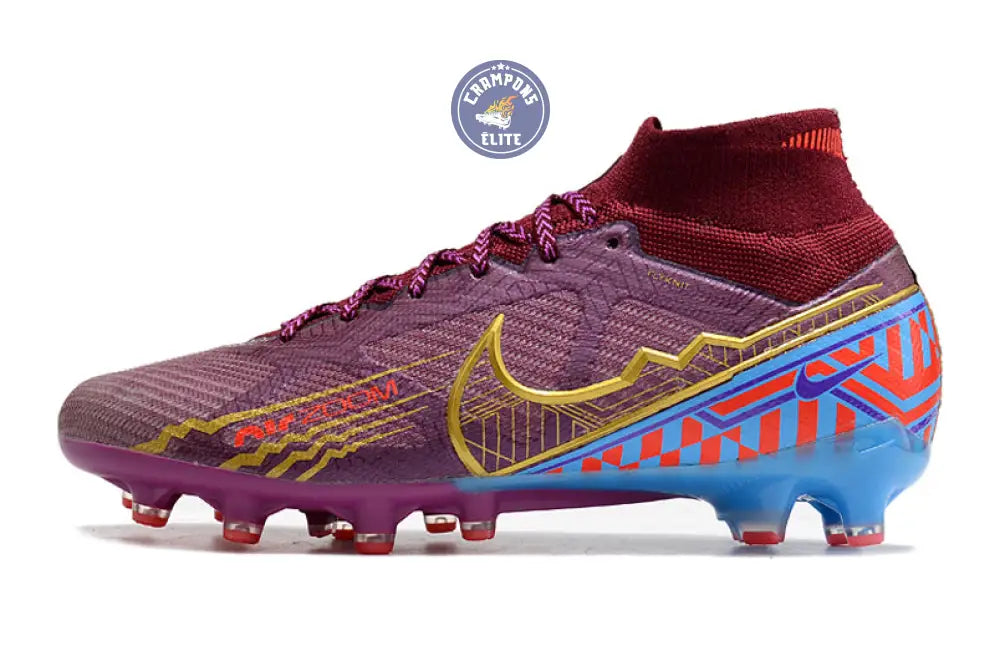 Air Zoom Mercurial Superfly 9 Academy AG Mbappé Personal Edition - Bordeaux/Doré