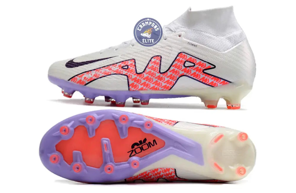 Air Zoom Mercurial Superfly 9 AG - Blanc/Rouge/Blanc ÉDITION LIMITÉE