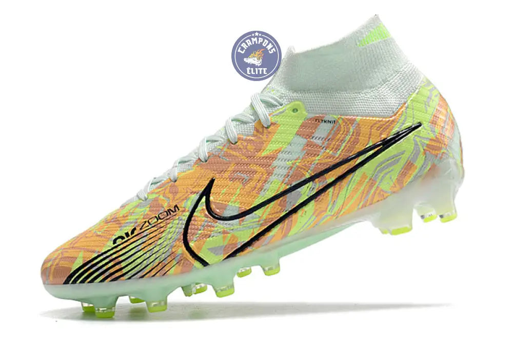 Image of Air Zoom Mercurial Superfly 9 AG Bonded - Vert/Bleu/Orange