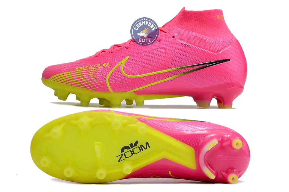 Image of Air Zoom Mercurial Superfly 9 AG Luminous - Rose/Jaune Fluo/Gris