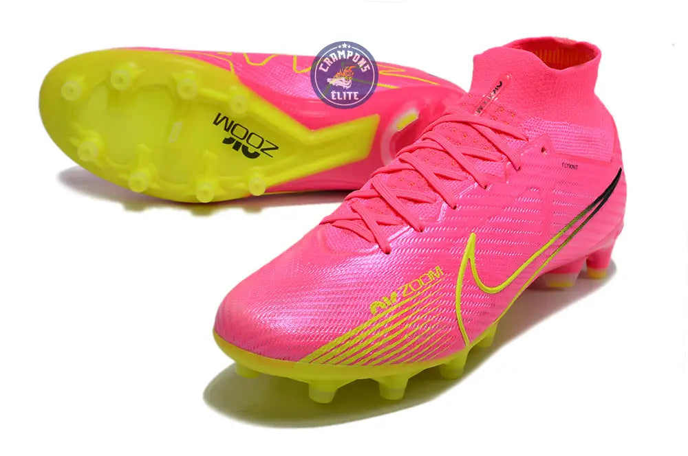 Air Zoom Mercurial Superfly 9 AG Luminous - Rose/Jaune Fluo/Gris