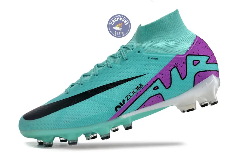 Air Zoom Mercurial Superfly 9 AG Peak Ready - Turquoise/Rose/Noir/Blanc