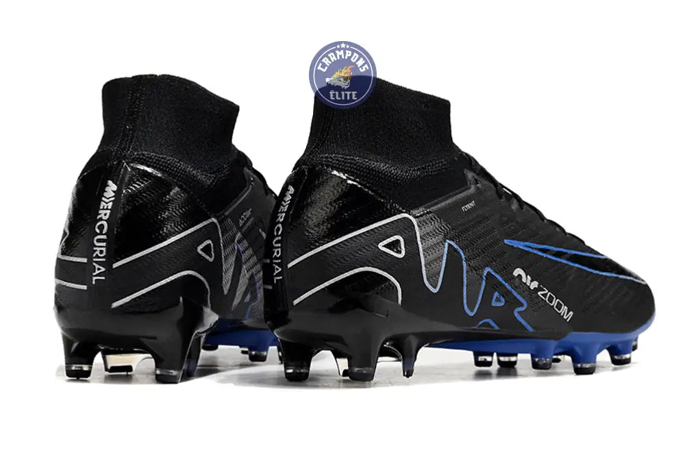 Air Zoom Mercurial Superfly 9 AG Shadow - Noir/Chrome/Bleu