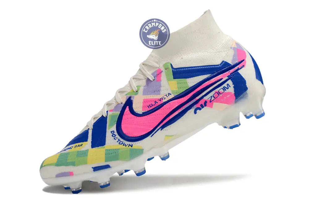 Air Zoom Mercurial Superfly 9 AG SoCal Pack - Blanc/Bleu/Rose/Jaune/Vert