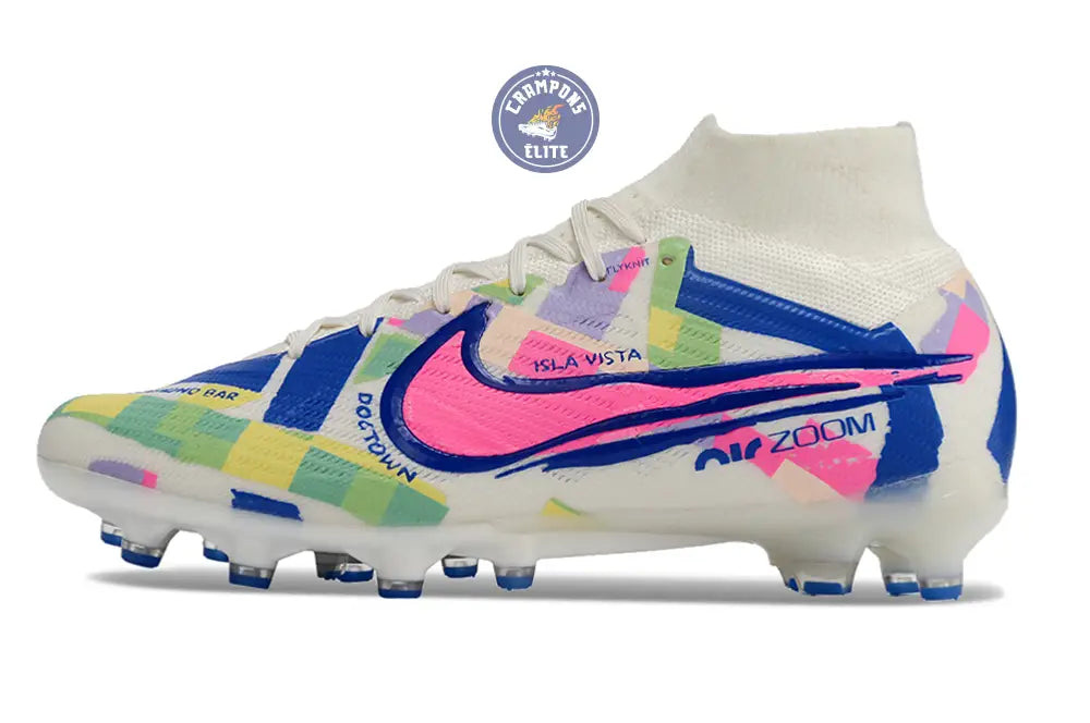 Air Zoom Mercurial Superfly 9 AG SoCal Pack - Blanc/Bleu/Rose/Jaune/Vert