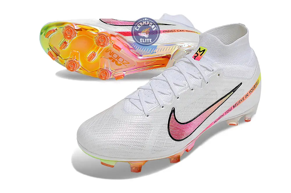 Image of Air Zoom Mercurial Superfly 9 AG x Marcus Rashford - Blanc/Rose/Jaune/Orange