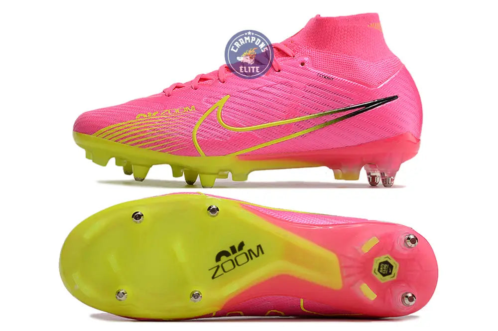 Air Zoom Mercurial Superfly 9 Anticlog SG Luminous - Rose/Jaune Fluo/Gris