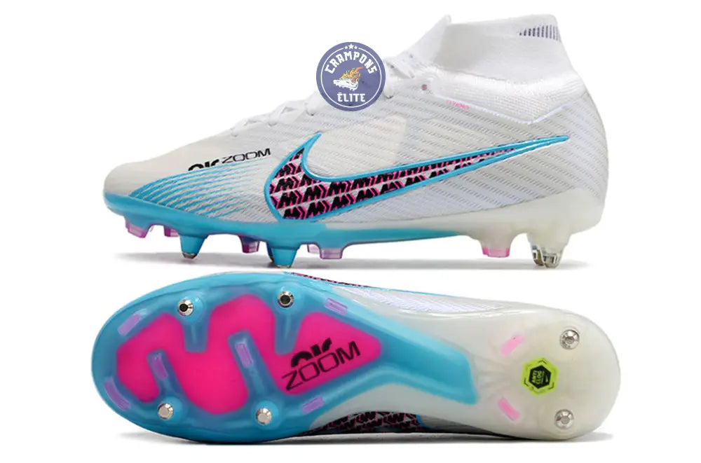 Air Zoom Mercurial Superfly 9 Anticlog SG-PRO Blast - Blanc/Bleu/Rose/Violet