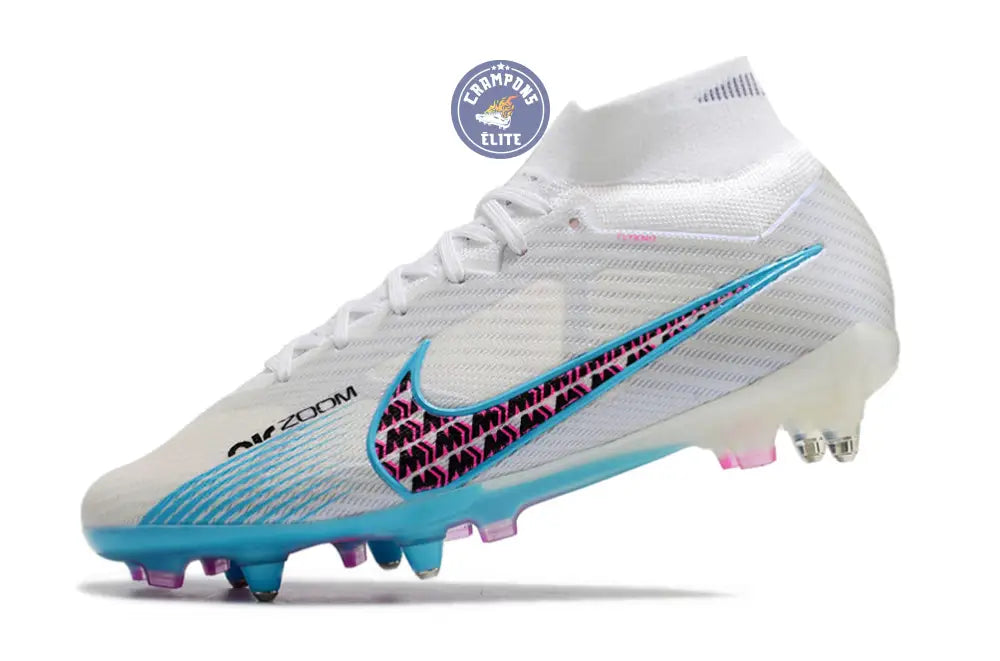 Air Zoom Mercurial Superfly 9 Anticlog SG-PRO Blast - Blanc/Bleu/Rose/Violet