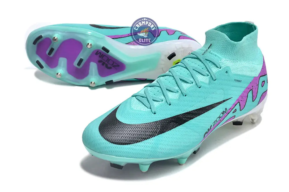 Air Zoom Mercurial Superfly 9 Anticlog SG-PRO Peak Ready - Turquoise/Rose/Noir/Blanc