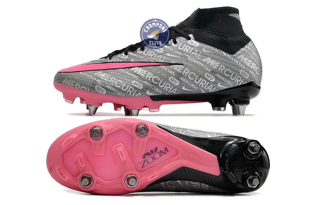 Air Zoom Mercurial Superfly 9 SG 25 - Argenté/Rose/Noir
