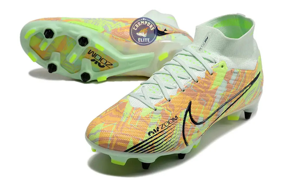 Air Zoom Mercurial Superfly 9 SG Bonded - Vert/Bleu/Orange