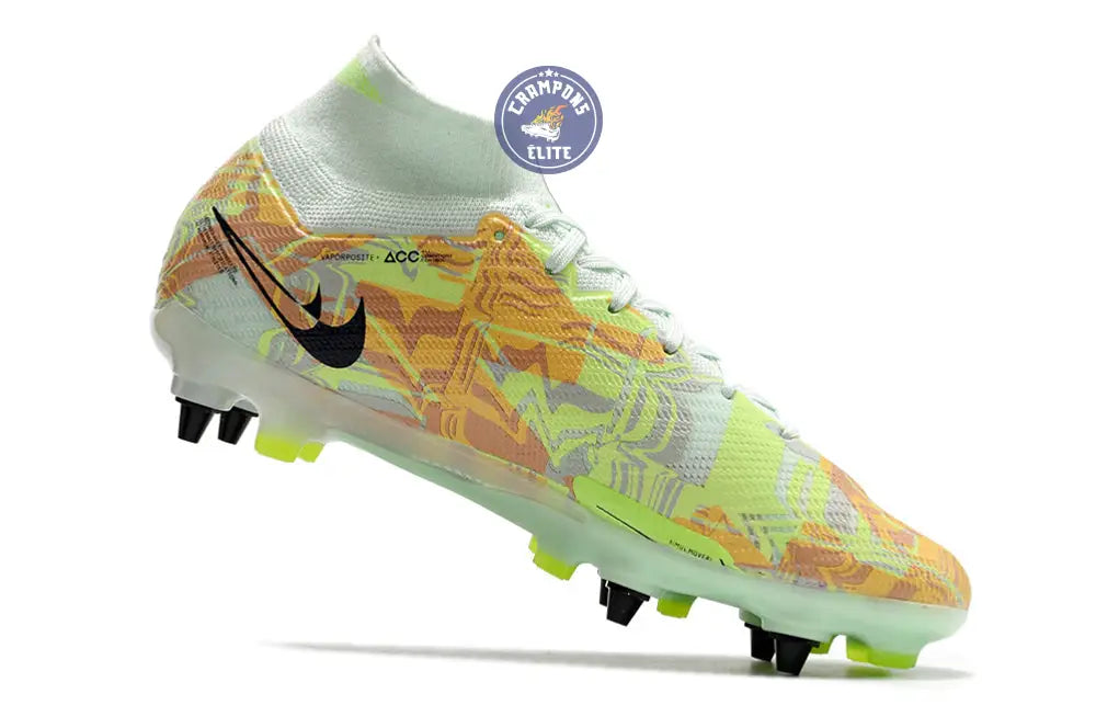 Air Zoom Mercurial Superfly 9 SG Bonded - Vert/Bleu/Orange
