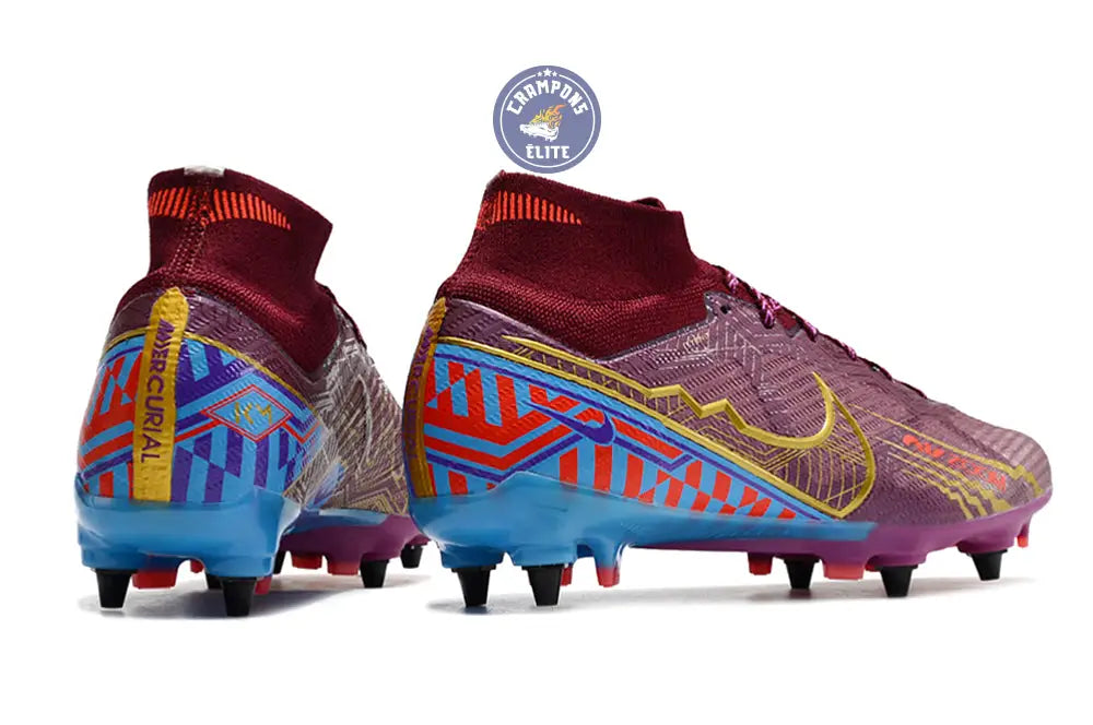 Image of Air Zoom Mercurial Superfly 9 SG Mbappé Personal Edition - Bordeaux/Doré