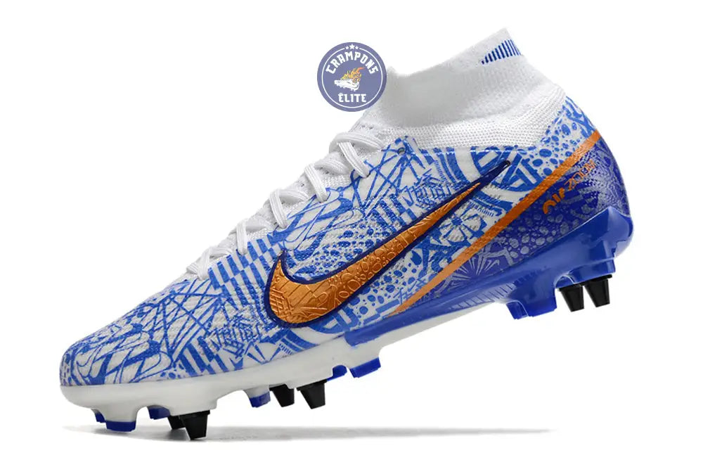 Air Zoom Mercurial Superfly 9 SG-PRO CR7 Personal Edition - Blanc/Cuivré/Bleu