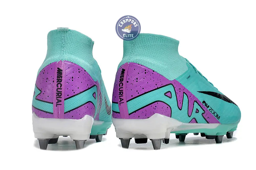 Image of Air Zoom Mercurial Superfly 9 SG-PRO Peak Ready - Turquoise/Rose/Noir/Blanc