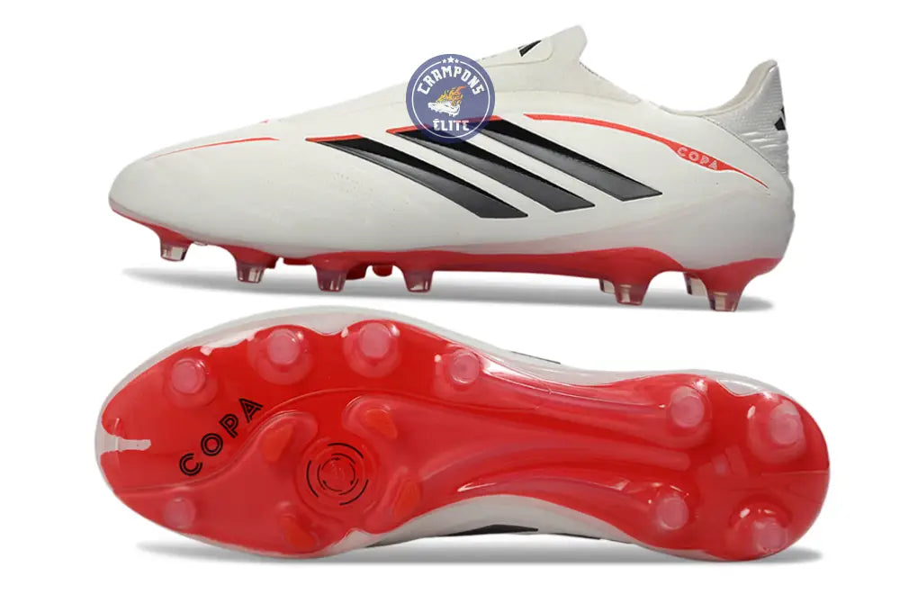 COPA PURE 4 LACELESS ELITE FG BORN FOR GOALS - BLANC/ARGENTÉ/NOIR/LUCID RED
