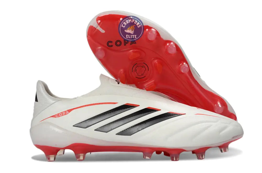 COPA PURE 4 LACELESS ELITE FG BORN FOR GOALS - BLANC/ARGENTÉ/NOIR/LUCID RED