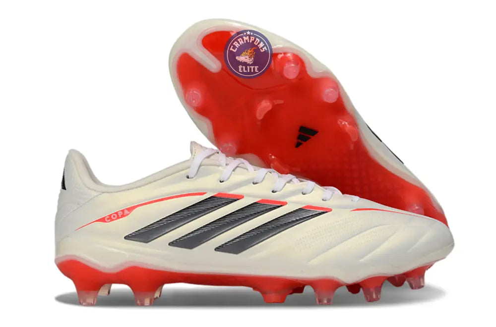 Image of COPA PURE ELITE 4 FG BORN FOR GOALS - BLANC/ARGENTÉ/NOIR/LUCID RED