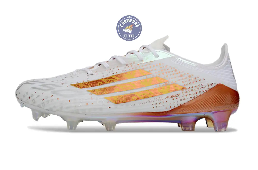 Image of F50 ELITE FG x MOHAMED SALAH AFCON - BLANC/BRONZE ÉDITION LIMITÉE