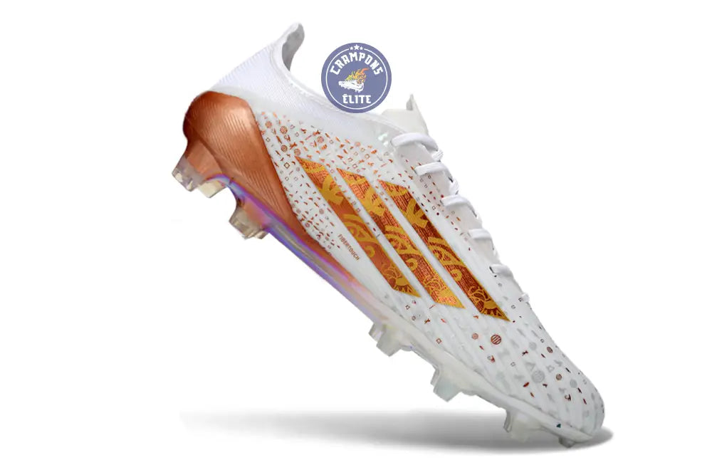 F50 ELITE FG x MOHAMED SALAH AFCON - BLANC/BRONZE ÉDITION LIMITÉE