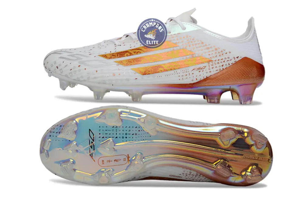 Image of F50 ELITE FG x MOHAMED SALAH AFCON - BLANC/BRONZE ÉDITION LIMITÉE