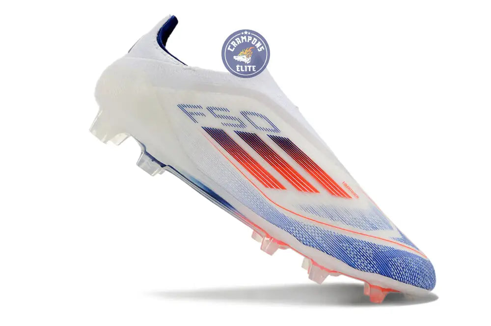 Image of F50 Elite Laceless FG Advancement - Blanc/Rouge/Bleu