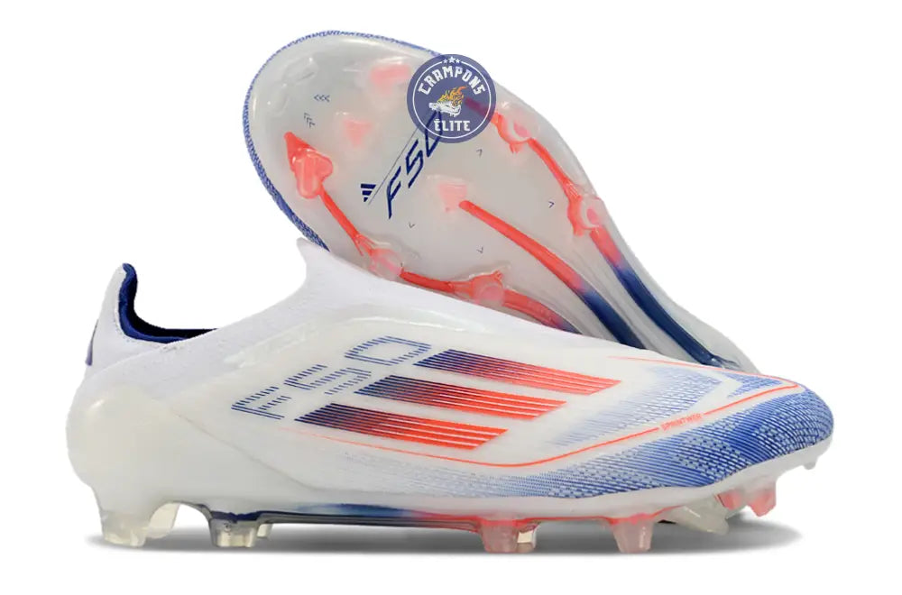 Image of F50 Elite Laceless FG Advancement - Blanc/Rouge/Bleu
