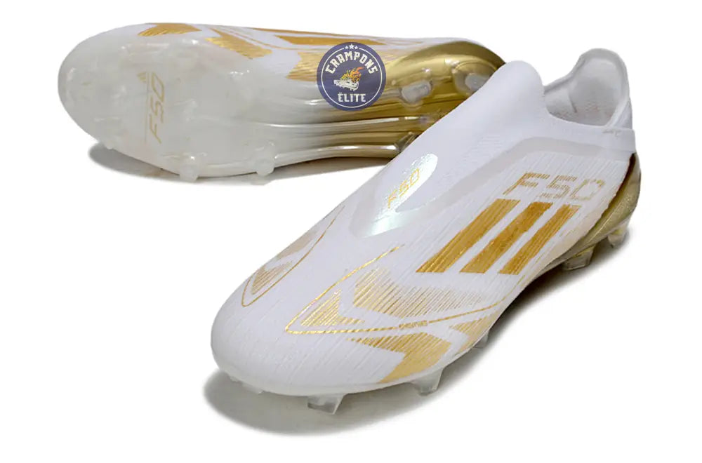 Image of F50 Elite Laceless FG - Blanc/Doré