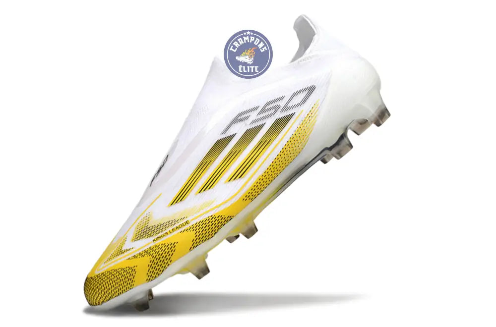 F50 Elite Laceless FG - Blanc/Jaune/Noir