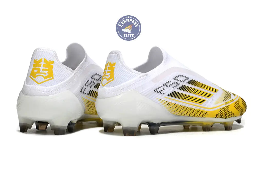 Image of F50 Elite Laceless FG - Blanc/Jaune/Noir