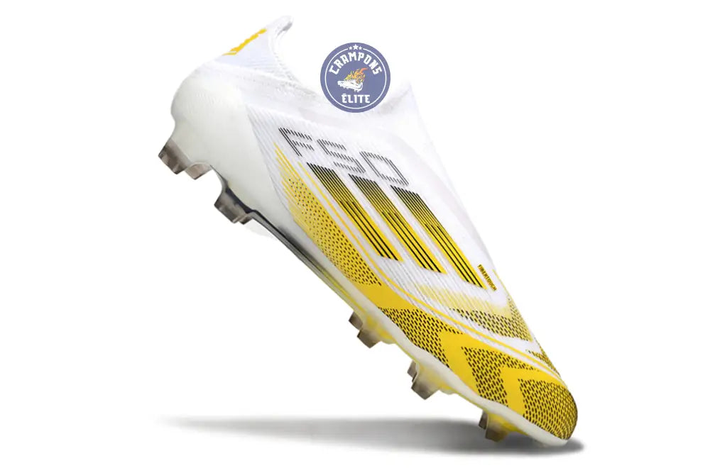 F50 Elite Laceless FG - Blanc/Jaune/Noir