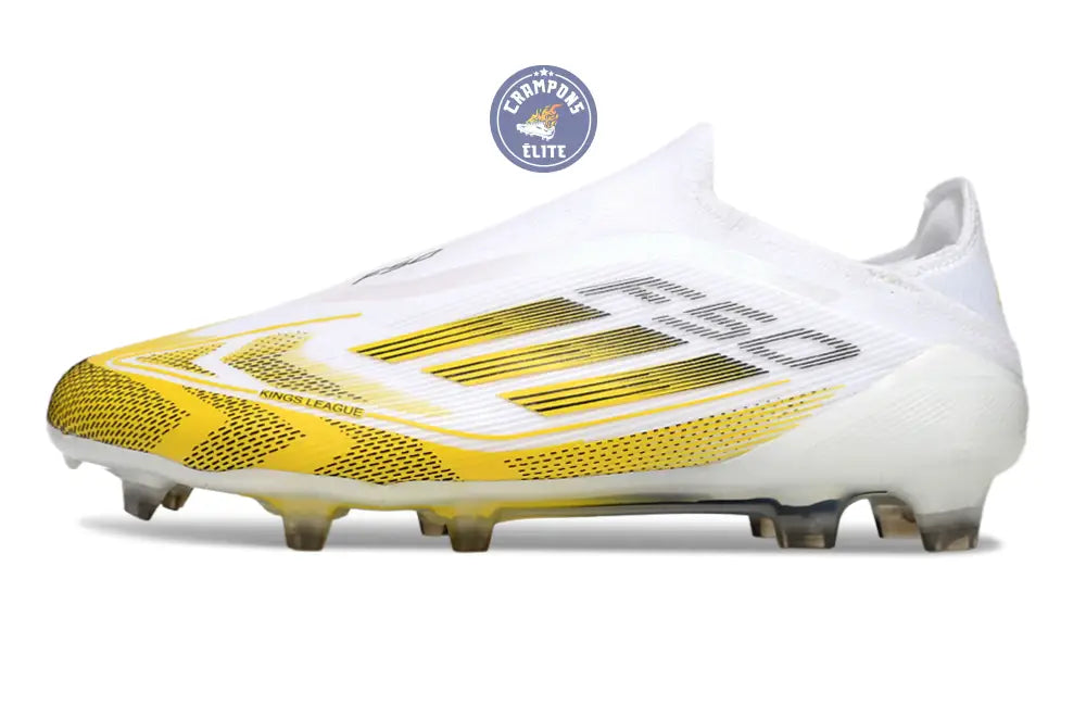 Image of F50 Elite Laceless FG - Blanc/Jaune/Noir