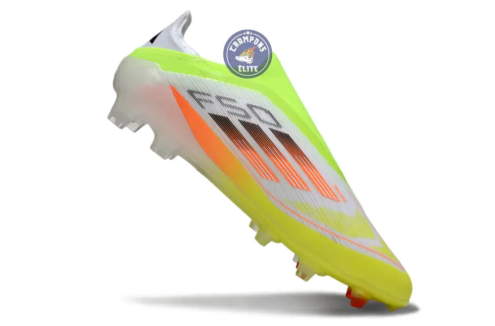Image of F50 Elite Laceless FG - Blanc/Orange/Vert/Jaune