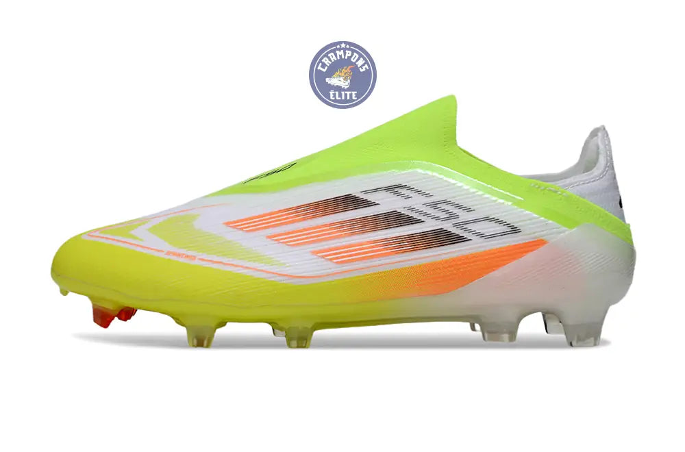 Image of F50 Elite Laceless FG - Blanc/Orange/Vert/Jaune