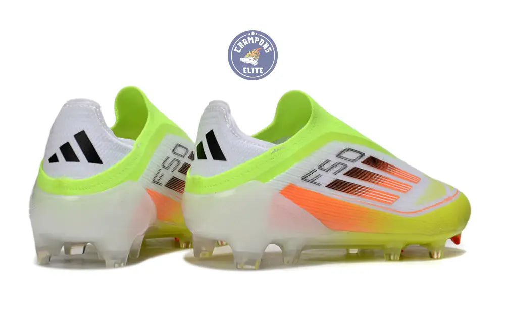 F50 Elite Laceless FG - Blanc/Orange/Vert/Jaune