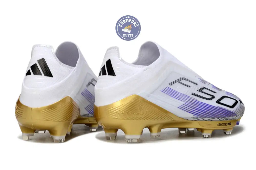 Image of F50 + Elite Laceless FG - Blanc/Violet/Doré