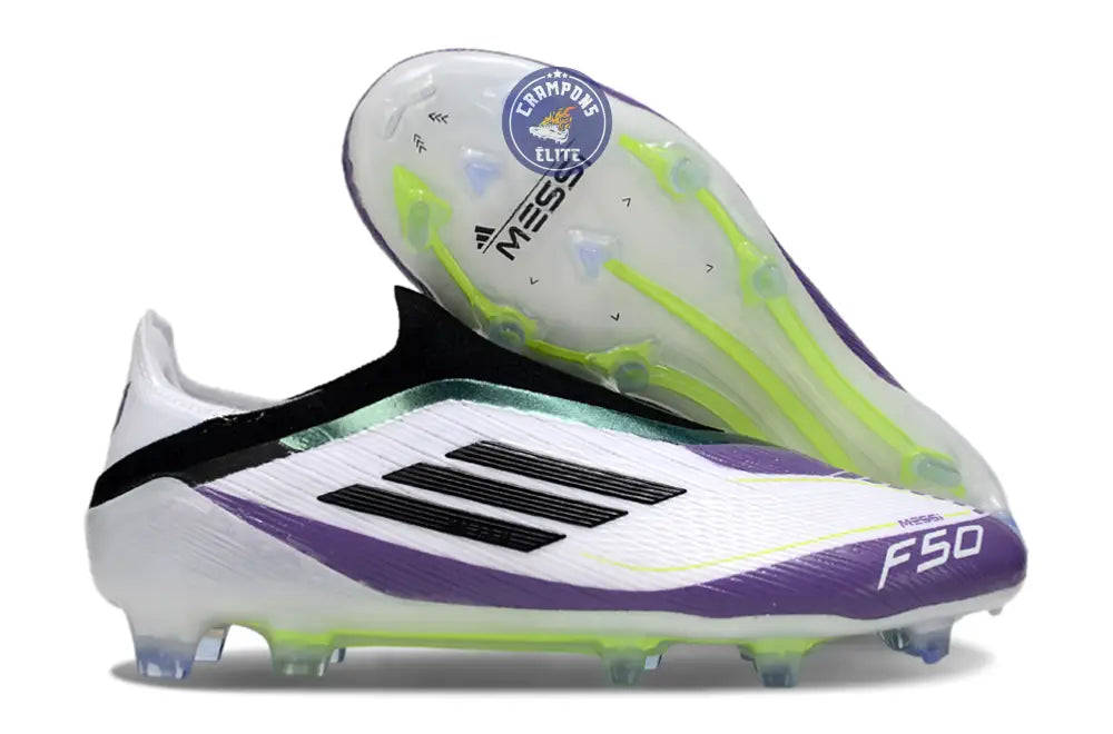 Image of F50 Elite Laceless FG - Blanc/Violet/Vert