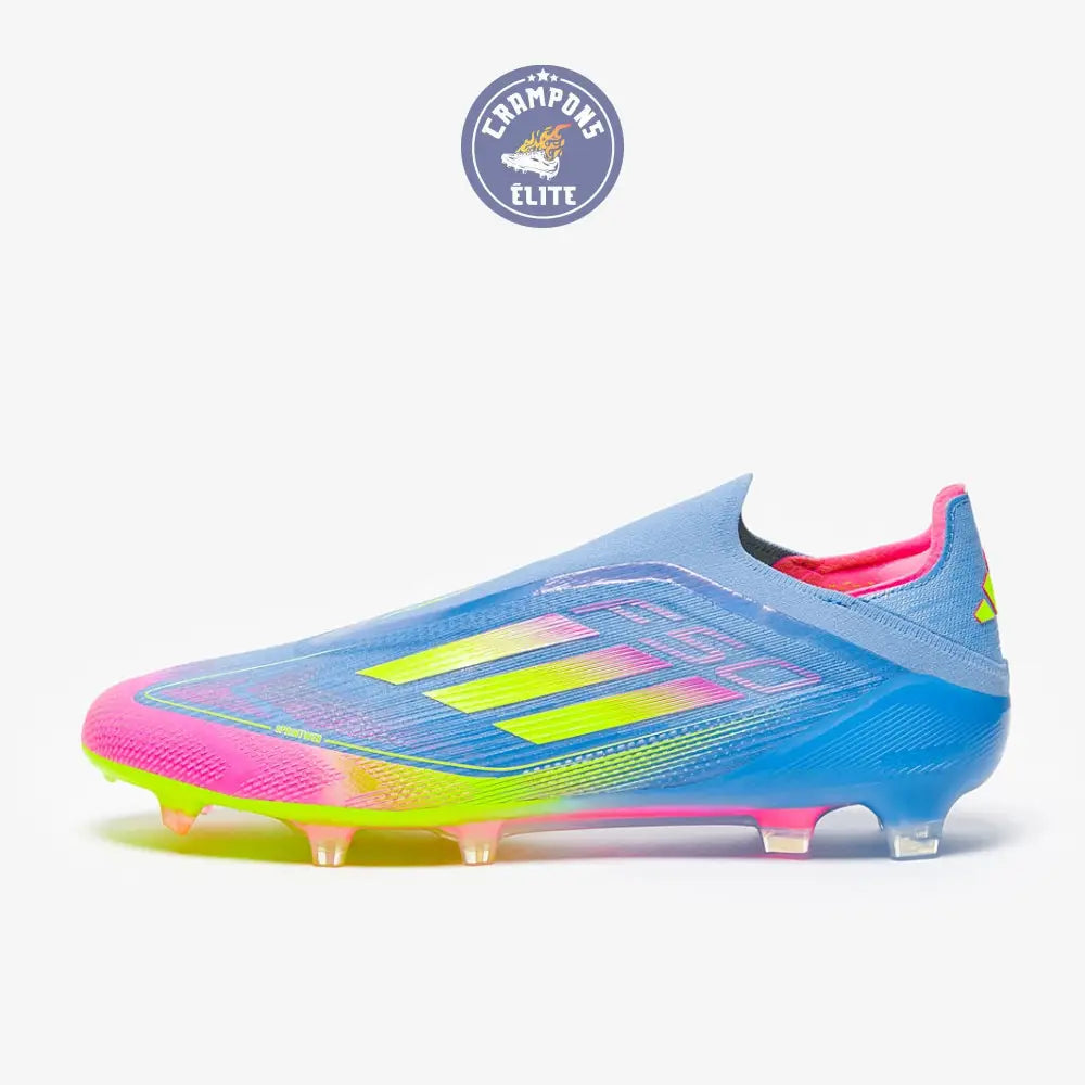 Image of F50 Elite Laceless FG Celestial Victory - Blue Fusion/Lucid Lemon/Lucid Pink