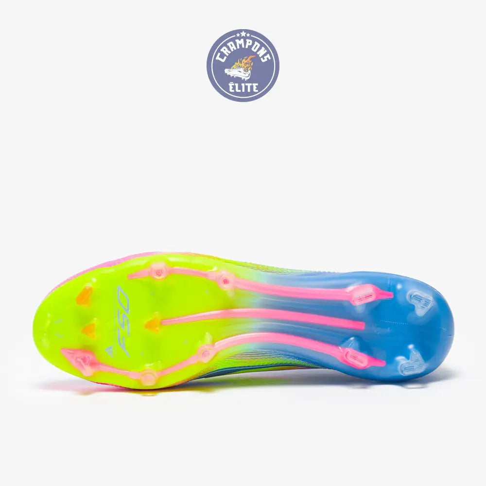 F50 Elite Laceless FG Celestial Victory - Blue Fusion/Lucid Lemon/Lucid Pink