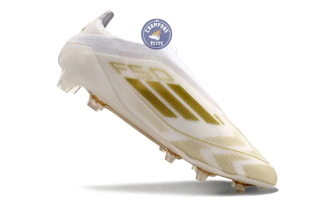 F50 Elite Laceless FG Day Spark - Blanc/Doré/Blanc