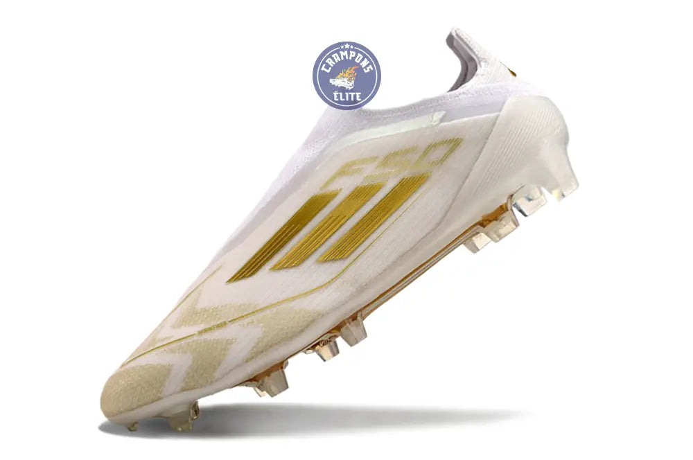 Image of F50 Elite Laceless FG Day Spark - Blanc/Doré/Blanc