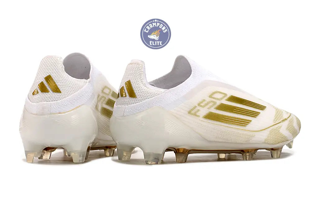 F50 Elite Laceless FG Day Spark - Blanc/Doré/Blanc