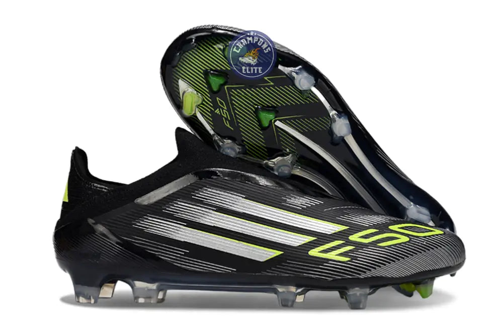 Image of F50 Elite Laceless FG - Noir/Vert/Gris