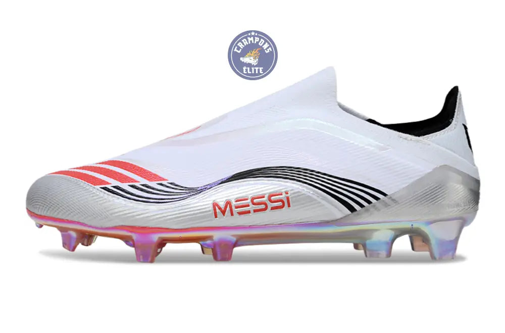 F50 Elite Laceless FG - Messi Prestig10 - Blanc/Noir/Rouge